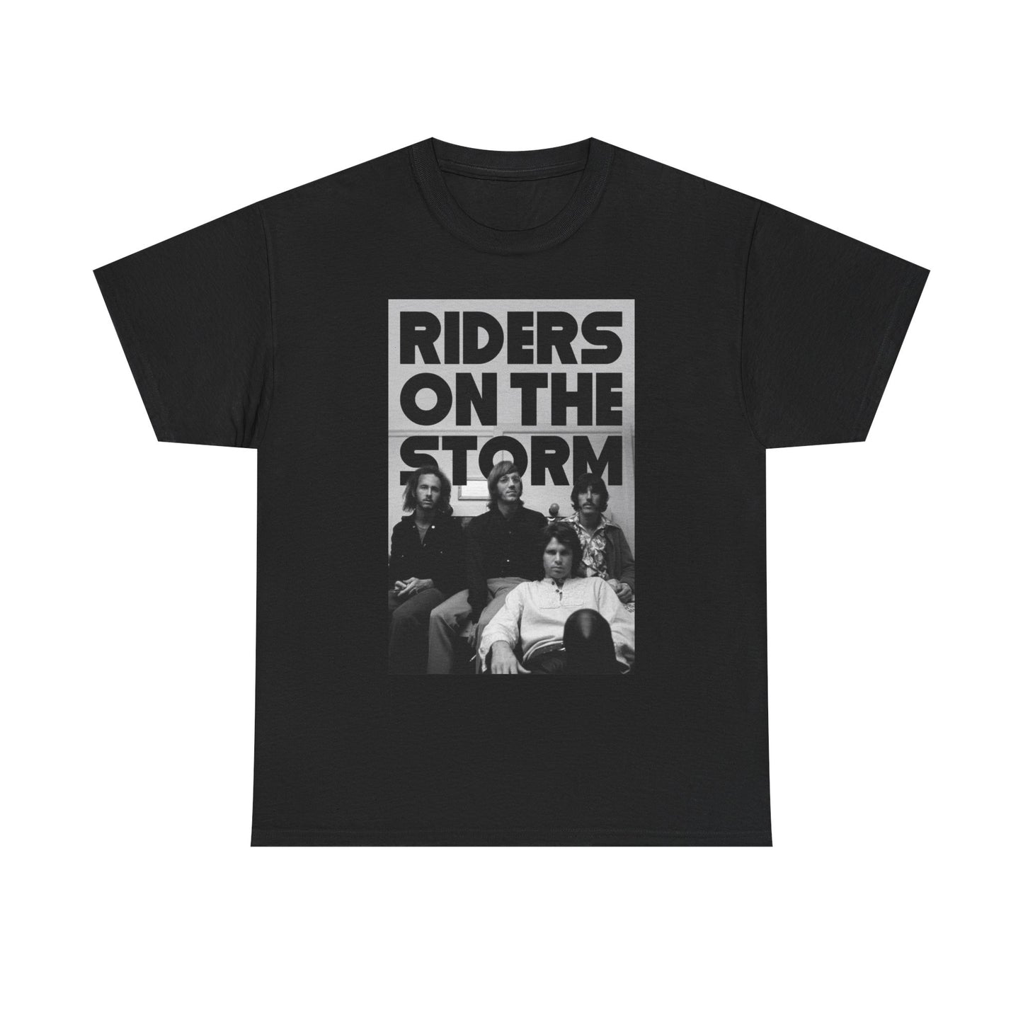 The Doors T Shirt Vintage Riders On The Storm Retro Graphic Unisex Heavy Cotton