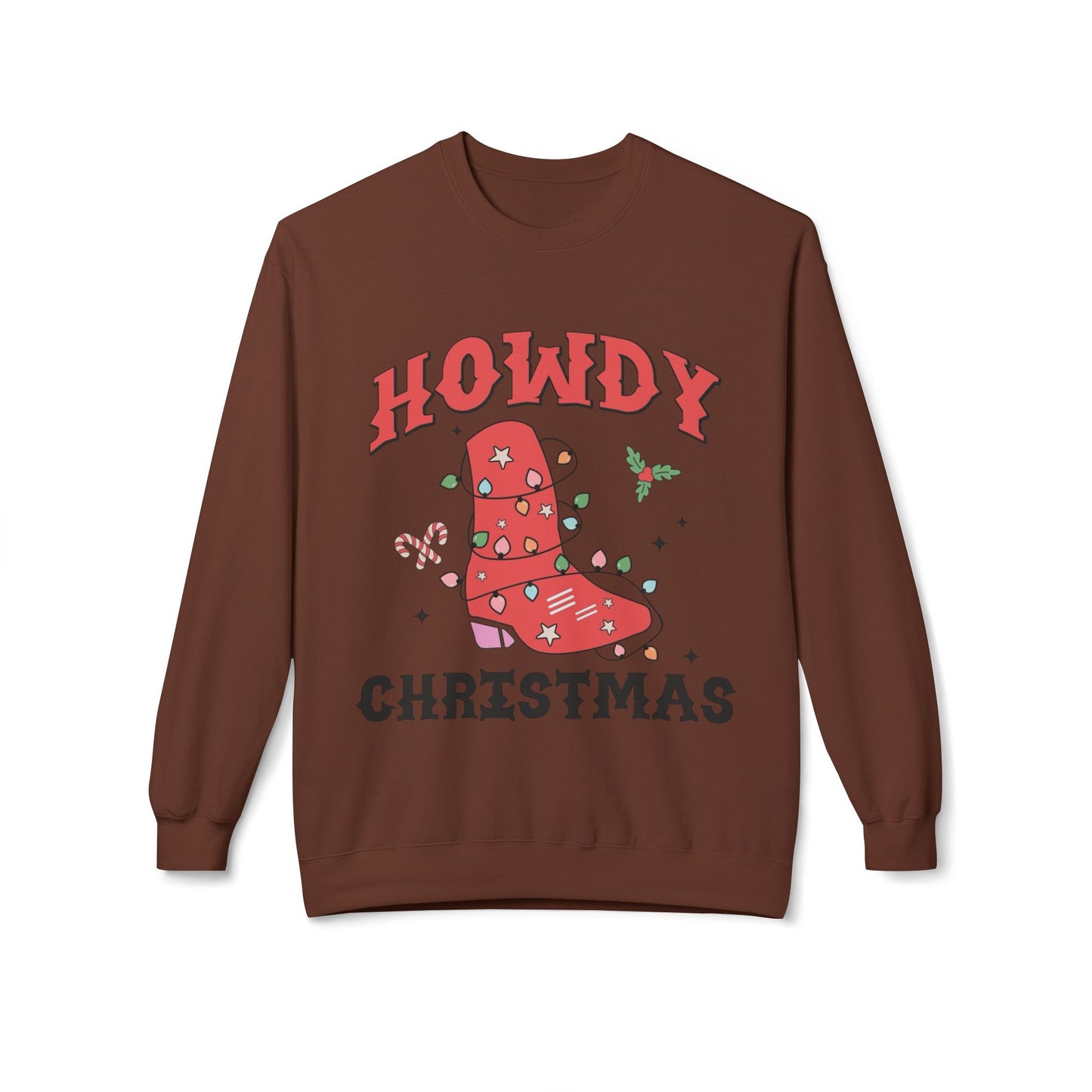 Howdy Christmas Sweater NEW Unisex Fleece Crewneck Sweatshirt