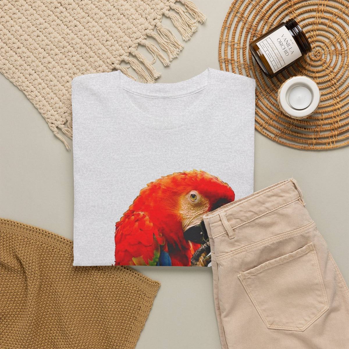 Costa Rica Birds Graphic T Shirt Men's Retro  Heavy Cotton Tee