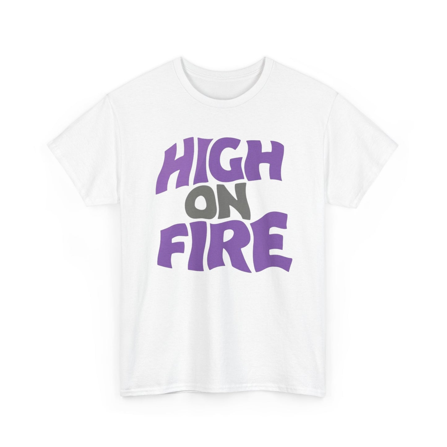 High On Fire Retro Graphic T Shirt Unisex Heavy Cotton Tee