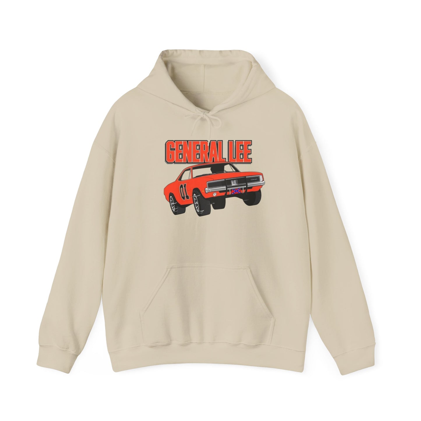 General Lee Charger Retro Graphic Hoodie Unisex Heavy Blend™ Hooded Sweatshirt