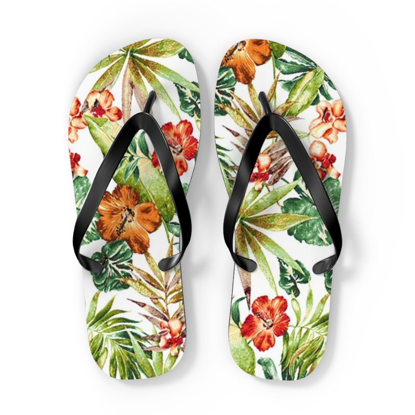 Waves And Sun Sandals Tropical Graphic Summer Flip Flops Slides BRAND NEW