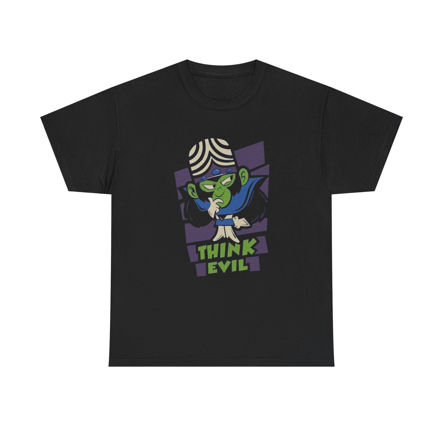 Think Evil Retro Graphic T Shirt NEW ADULT Unisex Heavy Cotton Tee