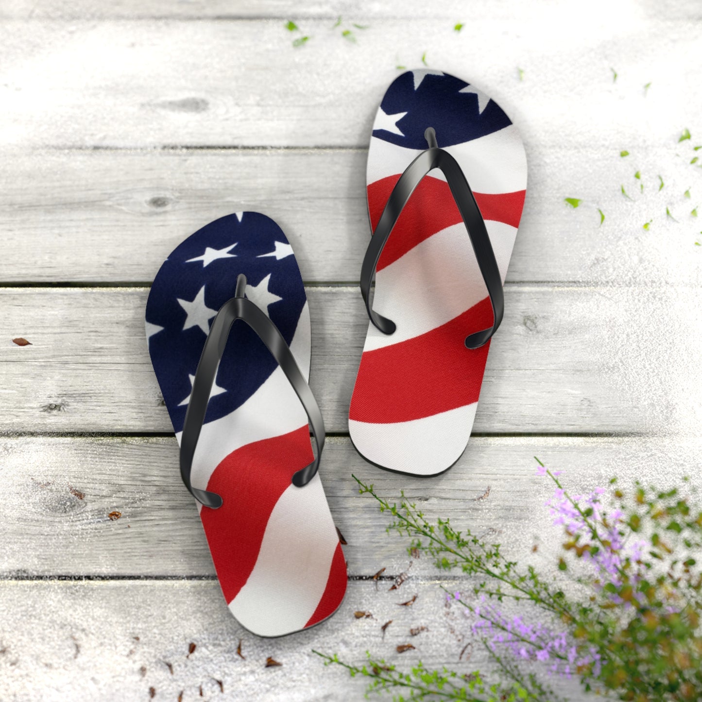 American Flag Beach Sandals, Slides for Summer, Flip Flops, Water Resistant