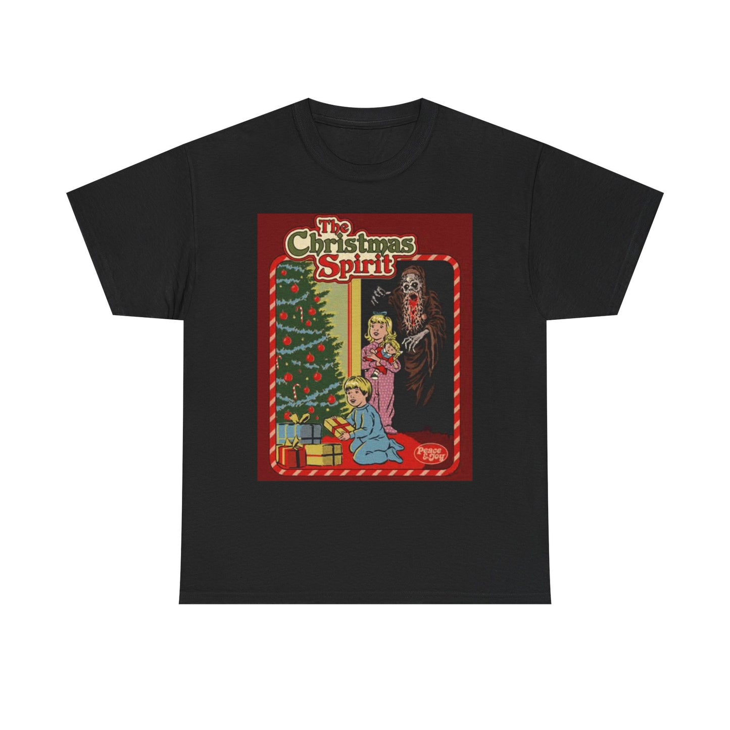 The Christmas Spirit Graphic T Shirt Funny Holidays Santa Unisex Heavy Cotton