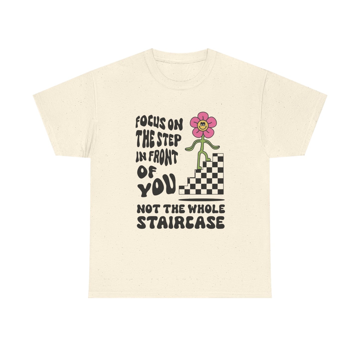 Focus On The Next Step Graphic T-Shirt Cotton Tee New Gift Vintage