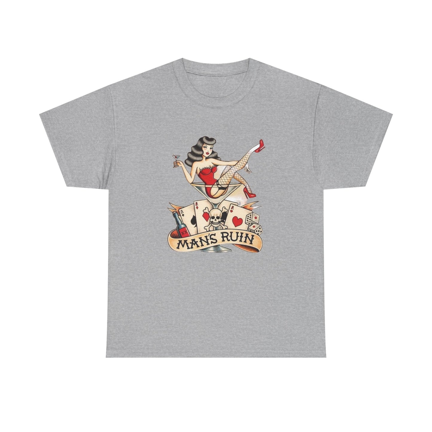 Sailor Jerry vintage tattoo navy retro graphic Unisex Heavy Cotton Tee