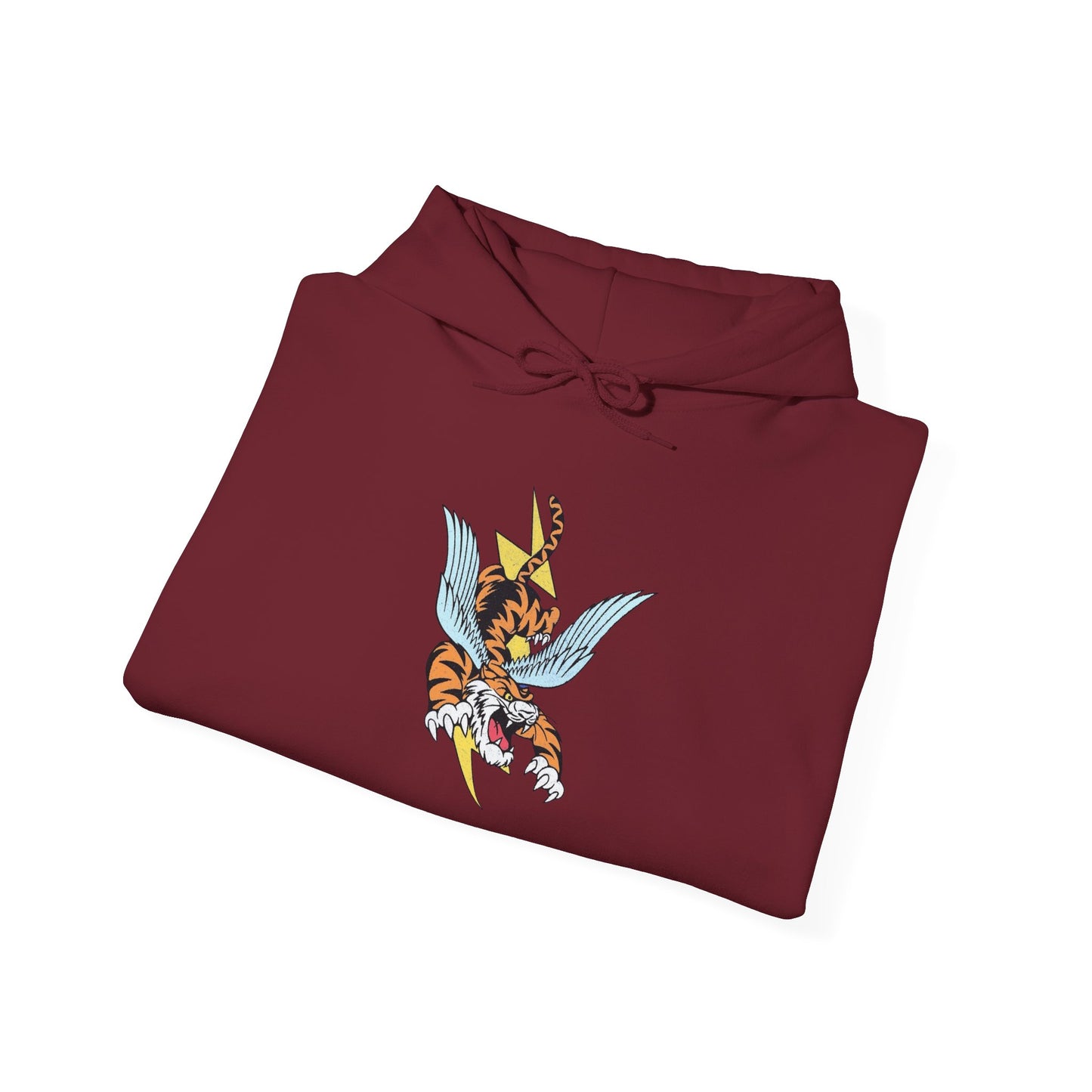 Flying Tiger Graphic Hoodie Unisex Heavy Blend™ Hooded Sweatshirt