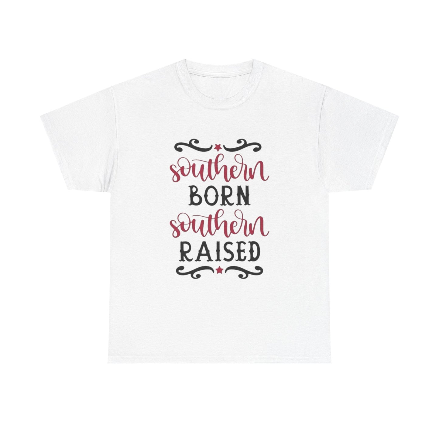 Southern Born Southern Raised Graphic T Shirt Unisex Heavy Cotton Tee Gift