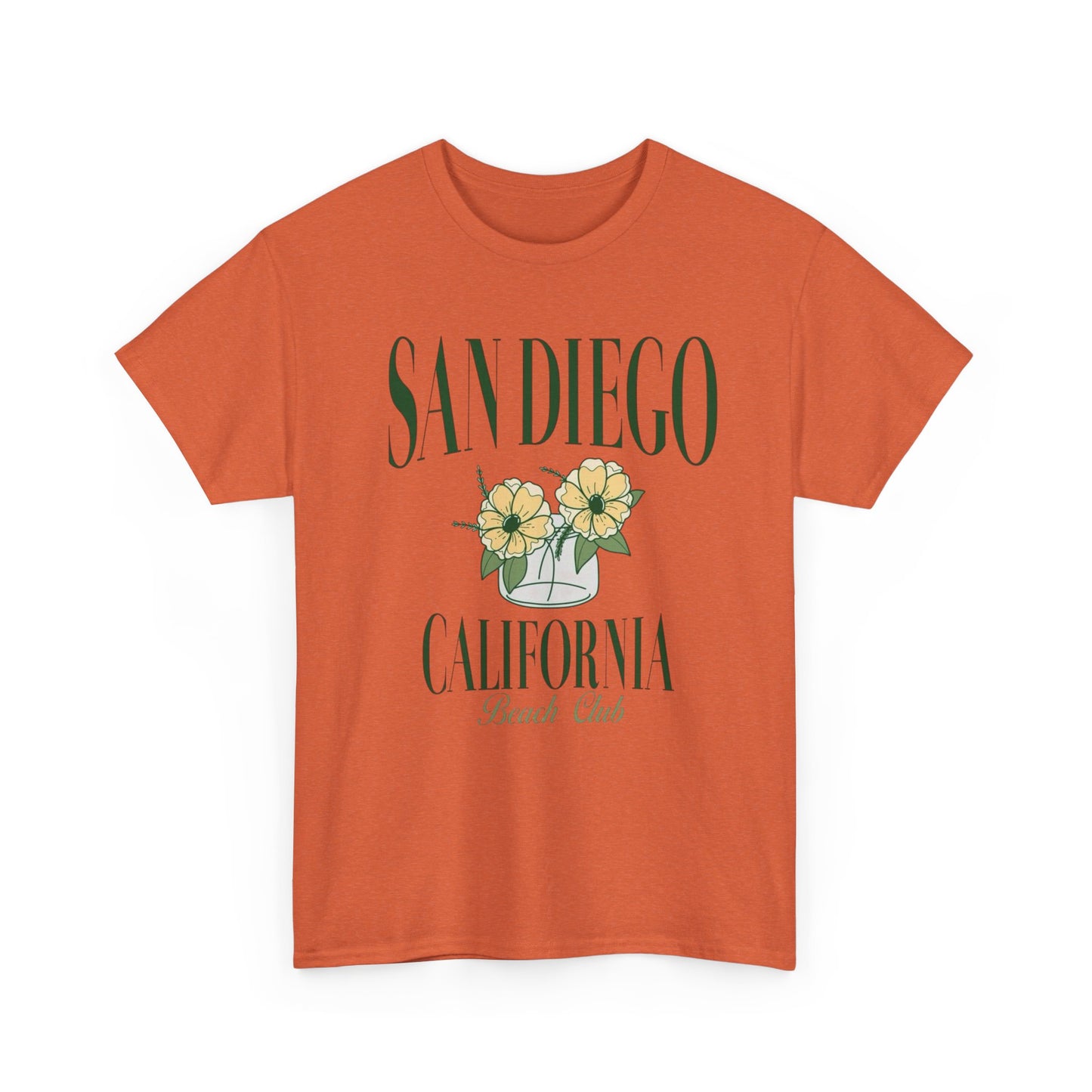 San Diego California Beach Club Graphic T Shirt Adult New Tee