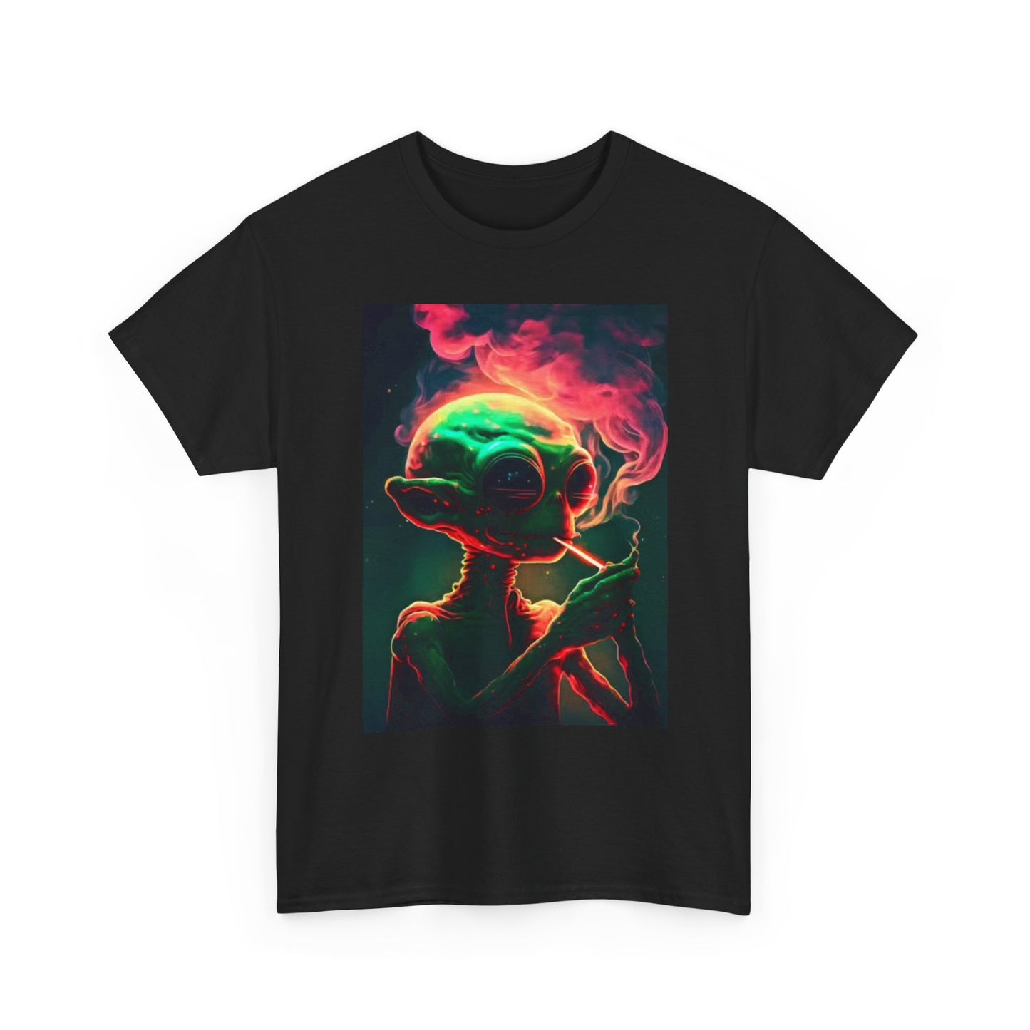 Alien Smoking Weed T Shirt BRAND NEW Apparel Unisex Heavy Cotton Tee
