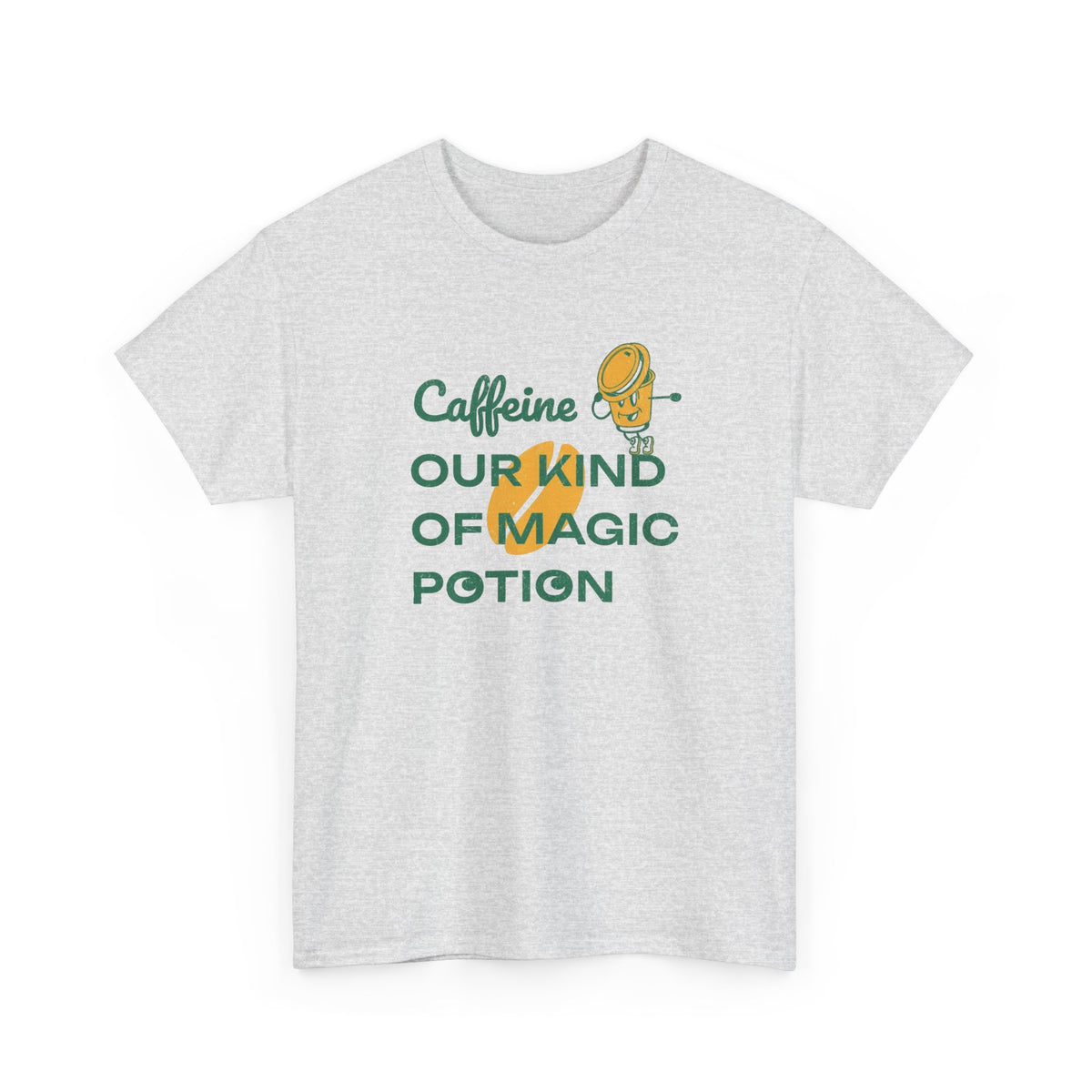 Caffeine Our Magic Potion Coffee Graphic T Shirt Men's Heavy Cotton Tee