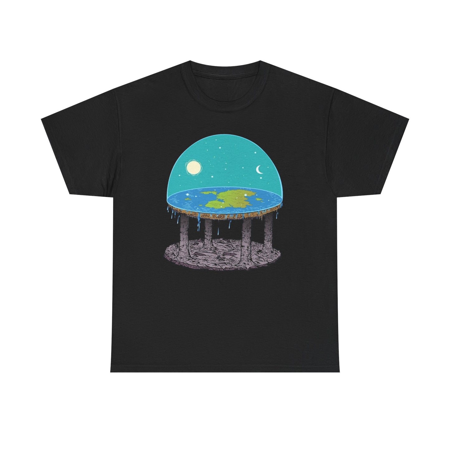 Flat Earth Graphic T Shirt NEW ADULT Tee