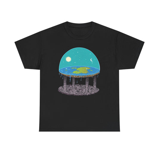 Flat Earth Graphic T Shirt NEW ADULT Tee