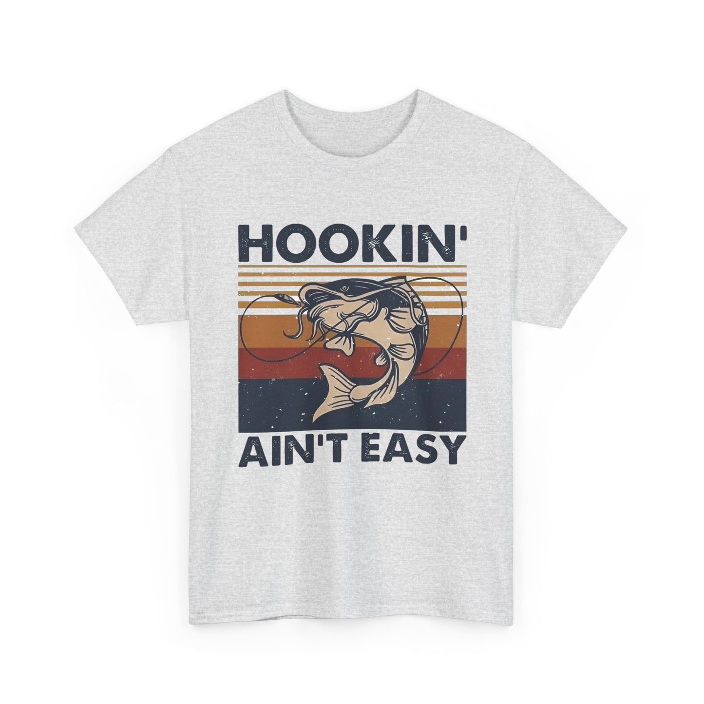 Hookin Aint Easy Fishing Graphic T Shirt NEW ADULT TEE VINTAGE
