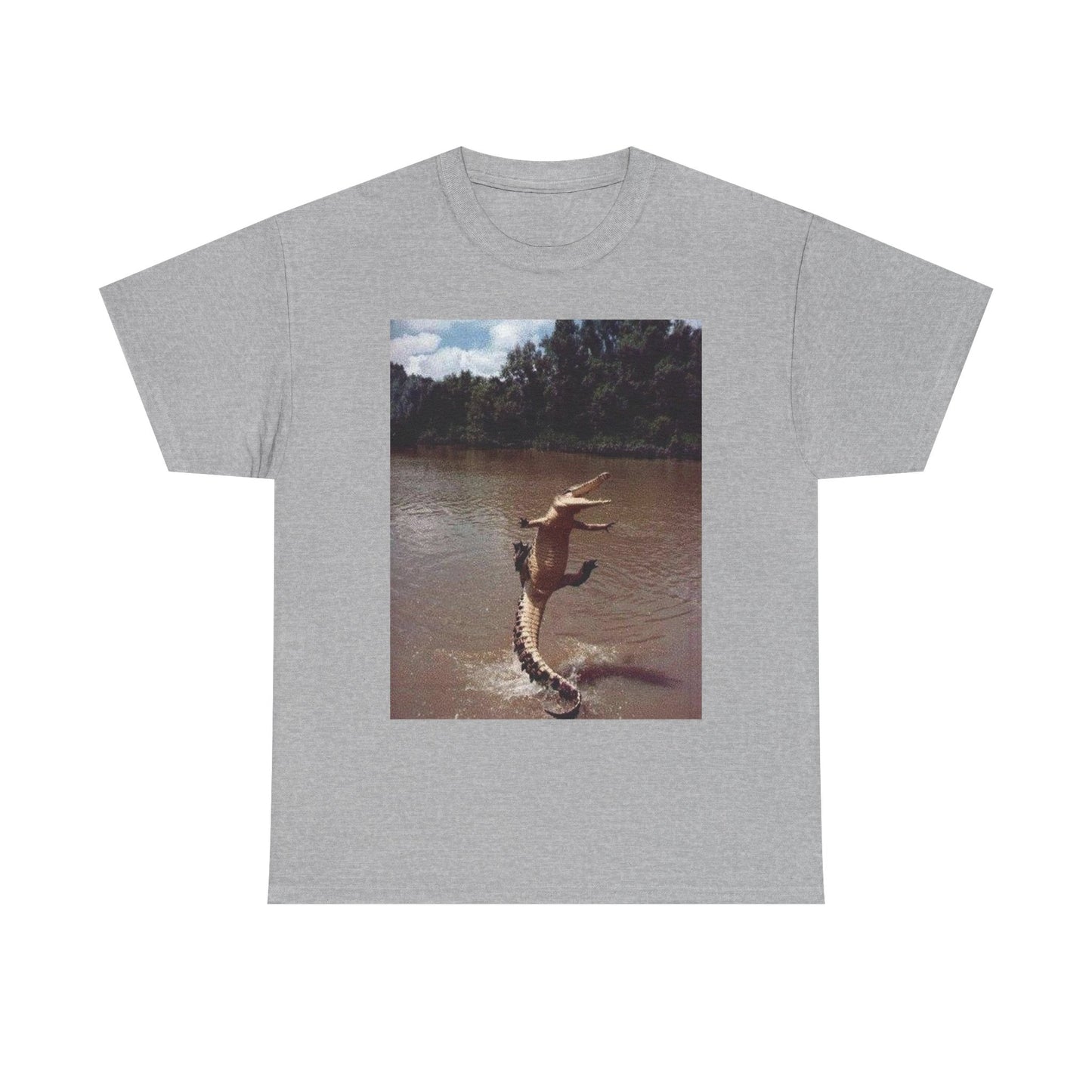 Funny Alligator Crocodile Florida Swamp Puppy Graphic T-Shirt Heavy Cotton NEW