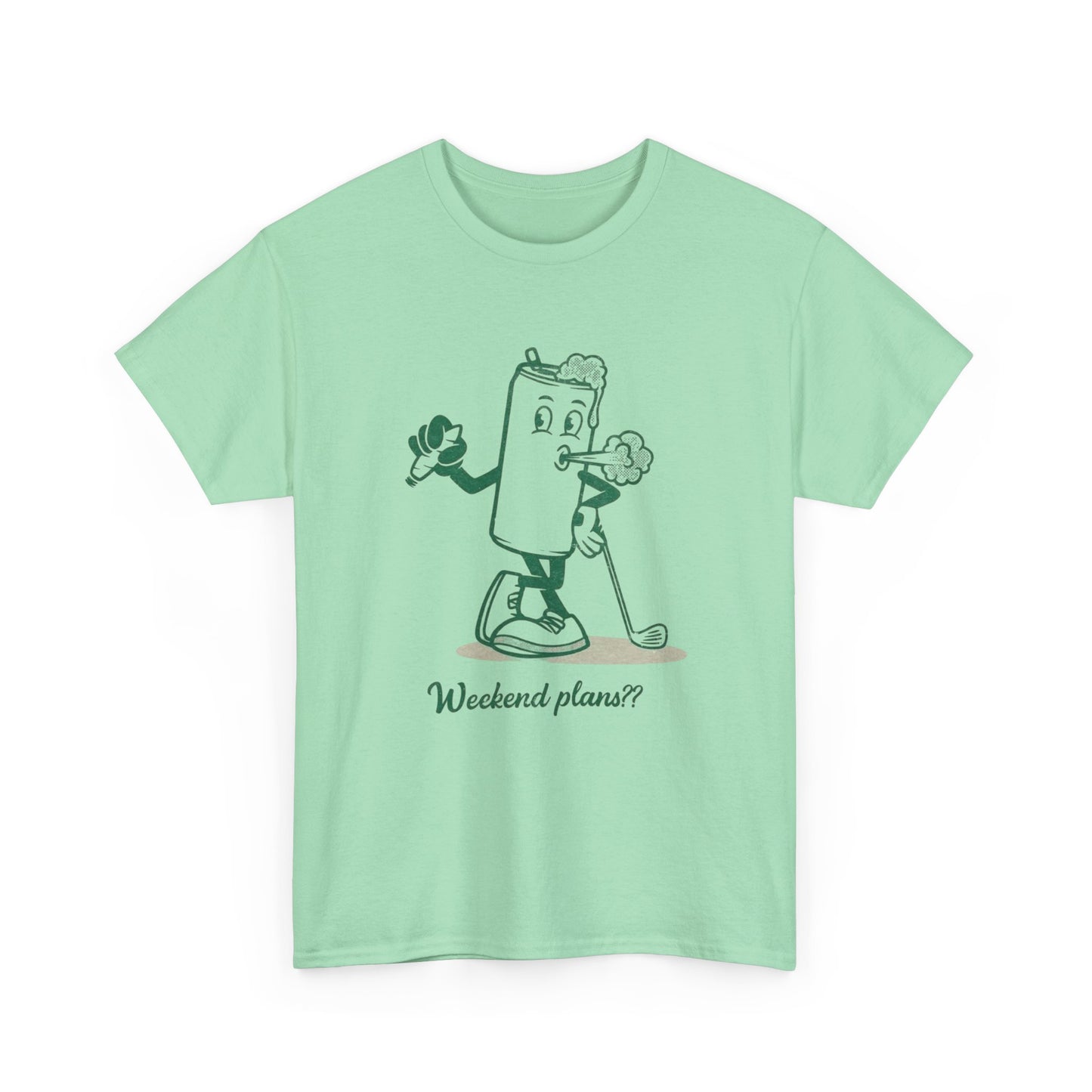 Weekend Plans Beers Weed And Golf Graphic T Shirt NEW Adult Unisex Heavy Cotton
