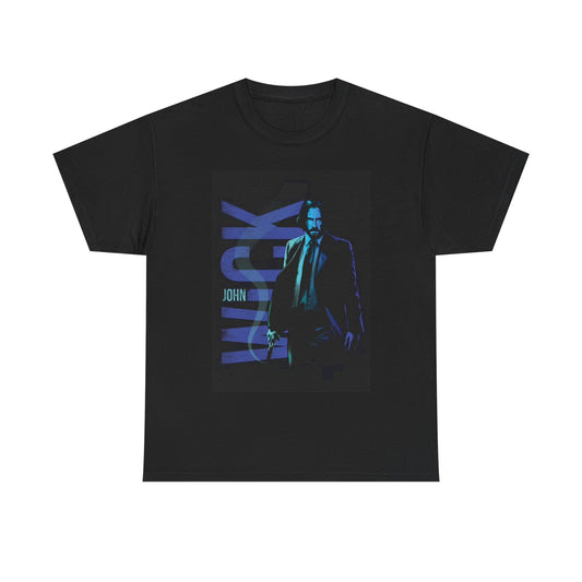 John Wick T shirt Movie Poster Mustang Action Movie Unisex Heavy Cotton Tee