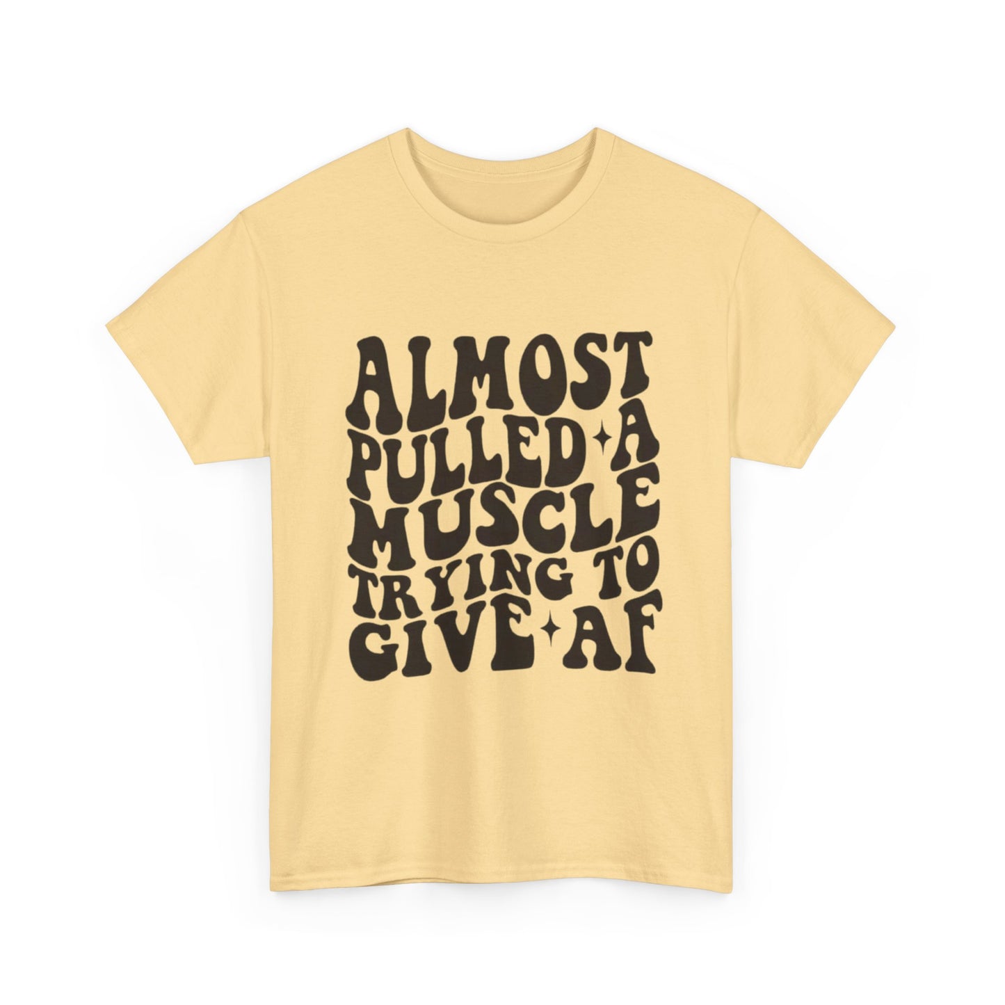 Almost Pulled A Muscle Funny Graphic T Shirt Unisex Heavy Cotton Tee