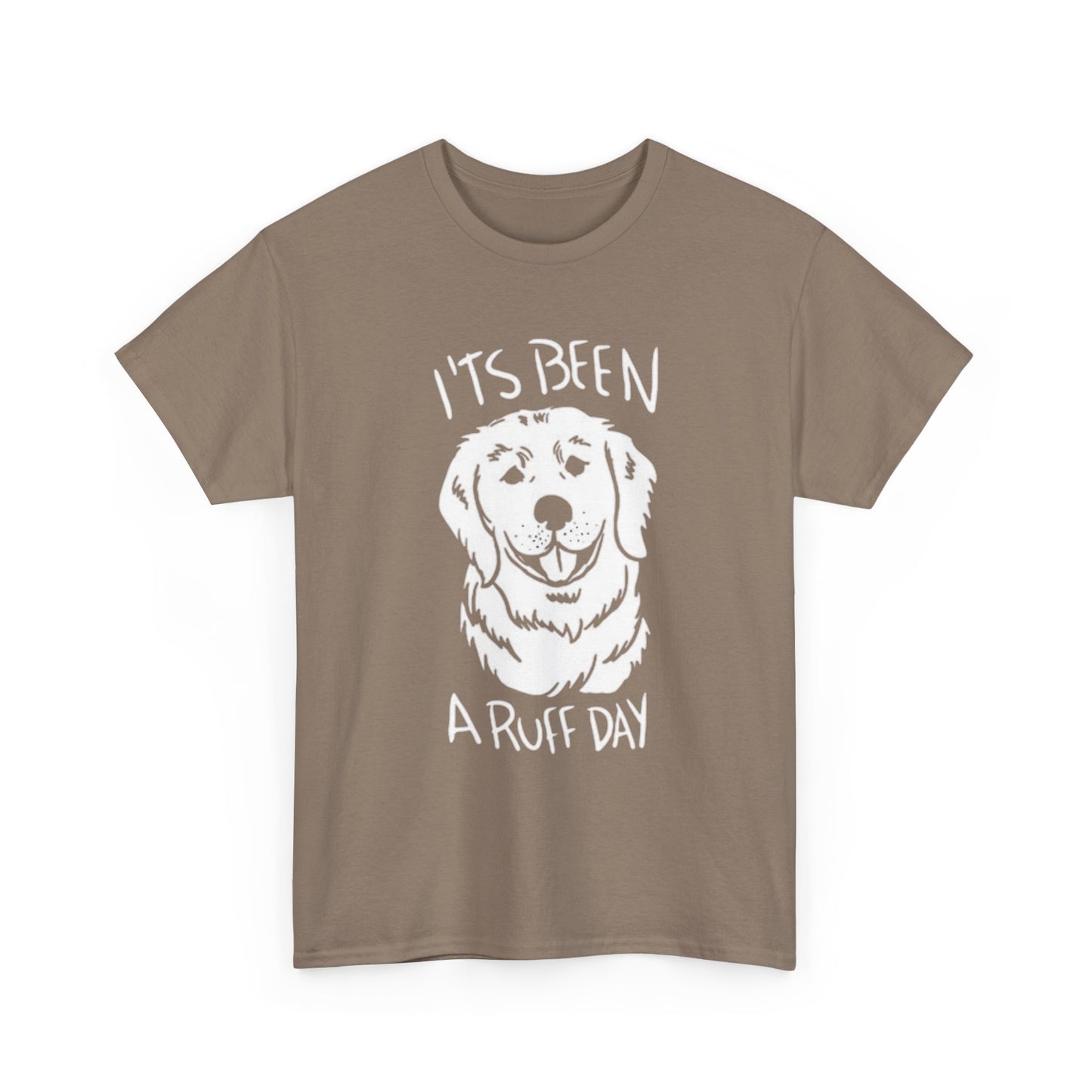 Its Been A Ruff Day Funny Golden Retriever Graphic T Shirt Unisex Heavy Cotton