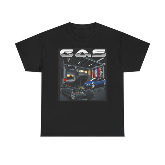 Gas JDM Tuner Cars Graphic T Shirt Unisex Heavy Cotton Tee Gift Vintage