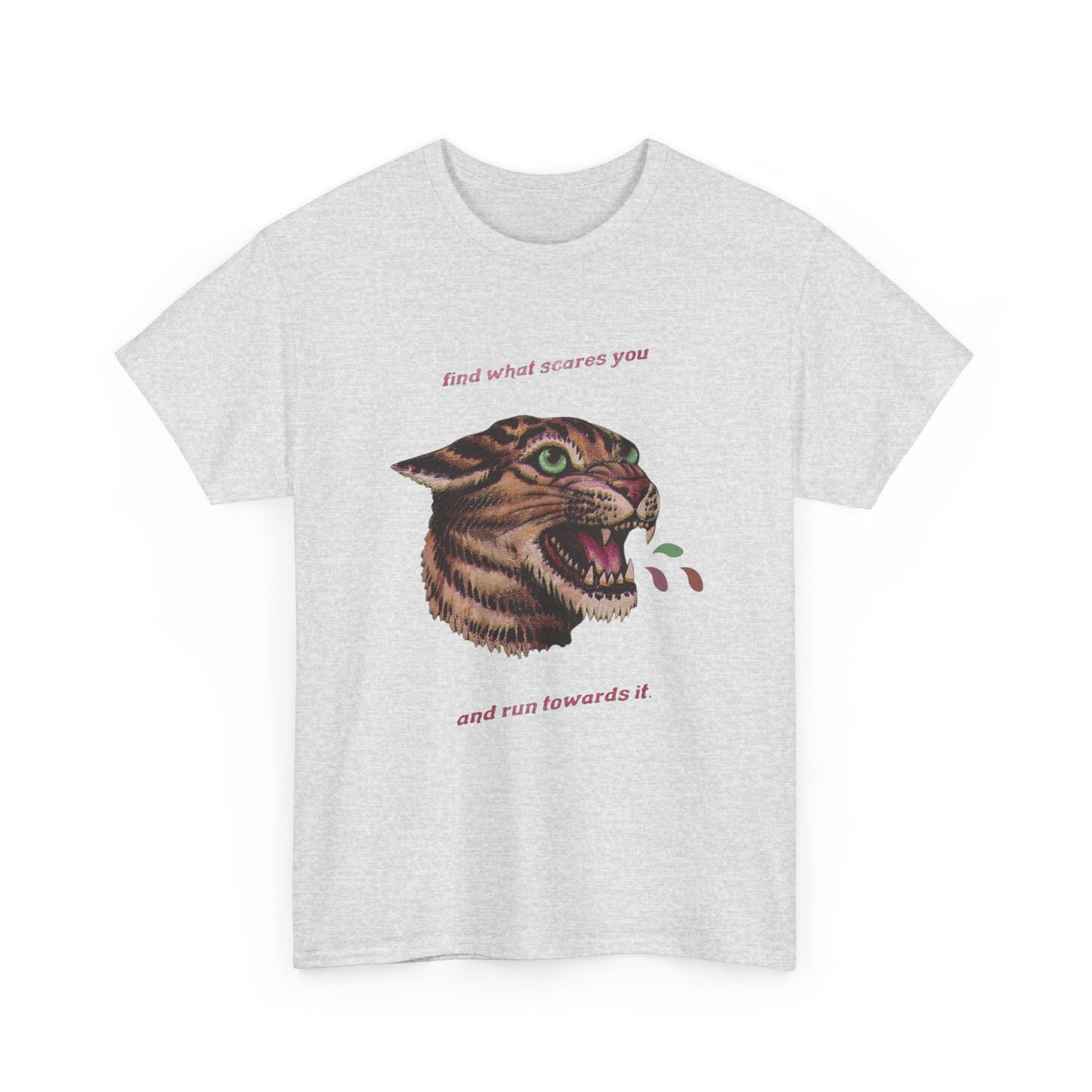 Find What Scares You And Run Towards It Graphic T Shirt Unisex Heavy Cotton Tee