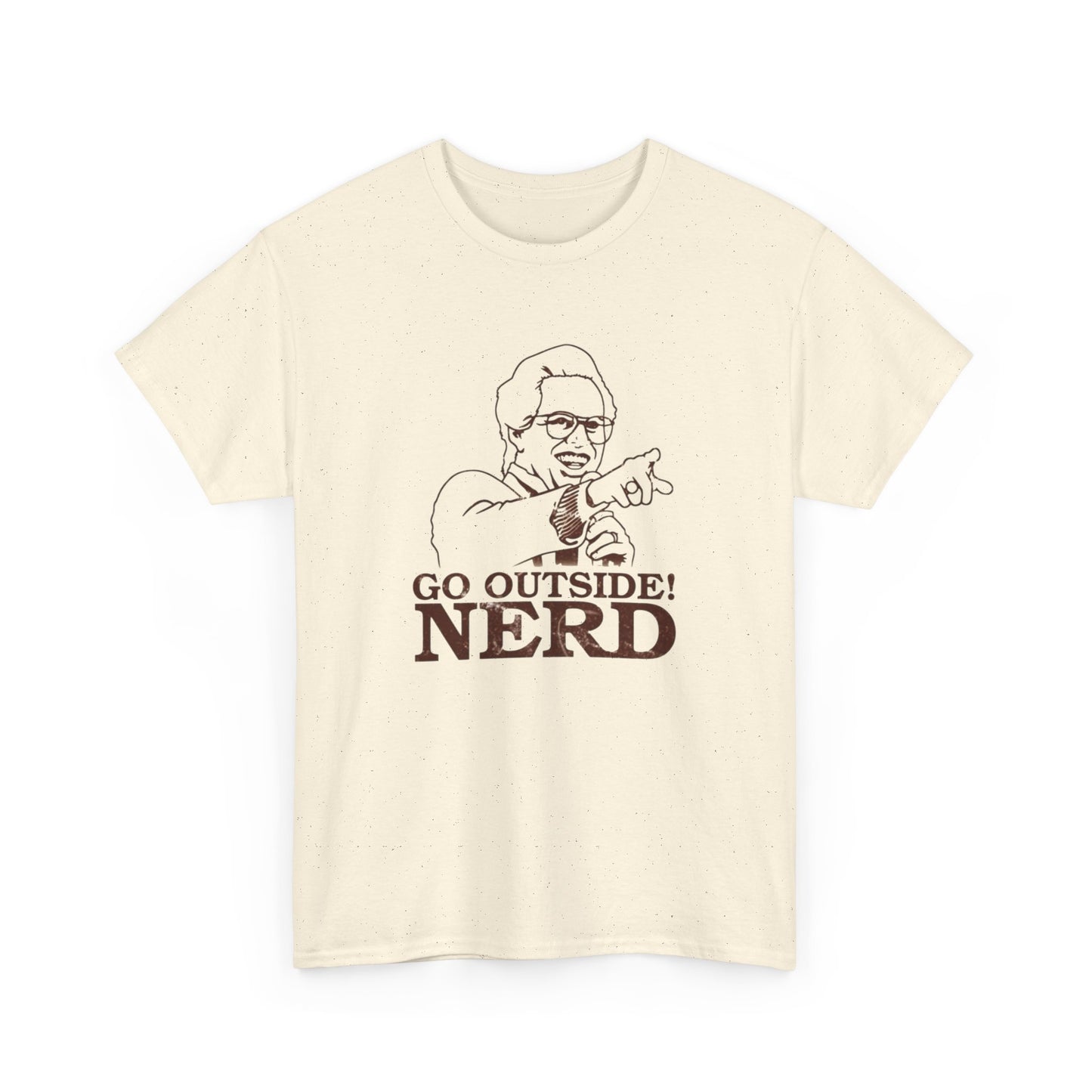 Go Outside Nerd Baby Billy Graphic T Shirt ADULT NEW Unisex Heavy Cotton Tee