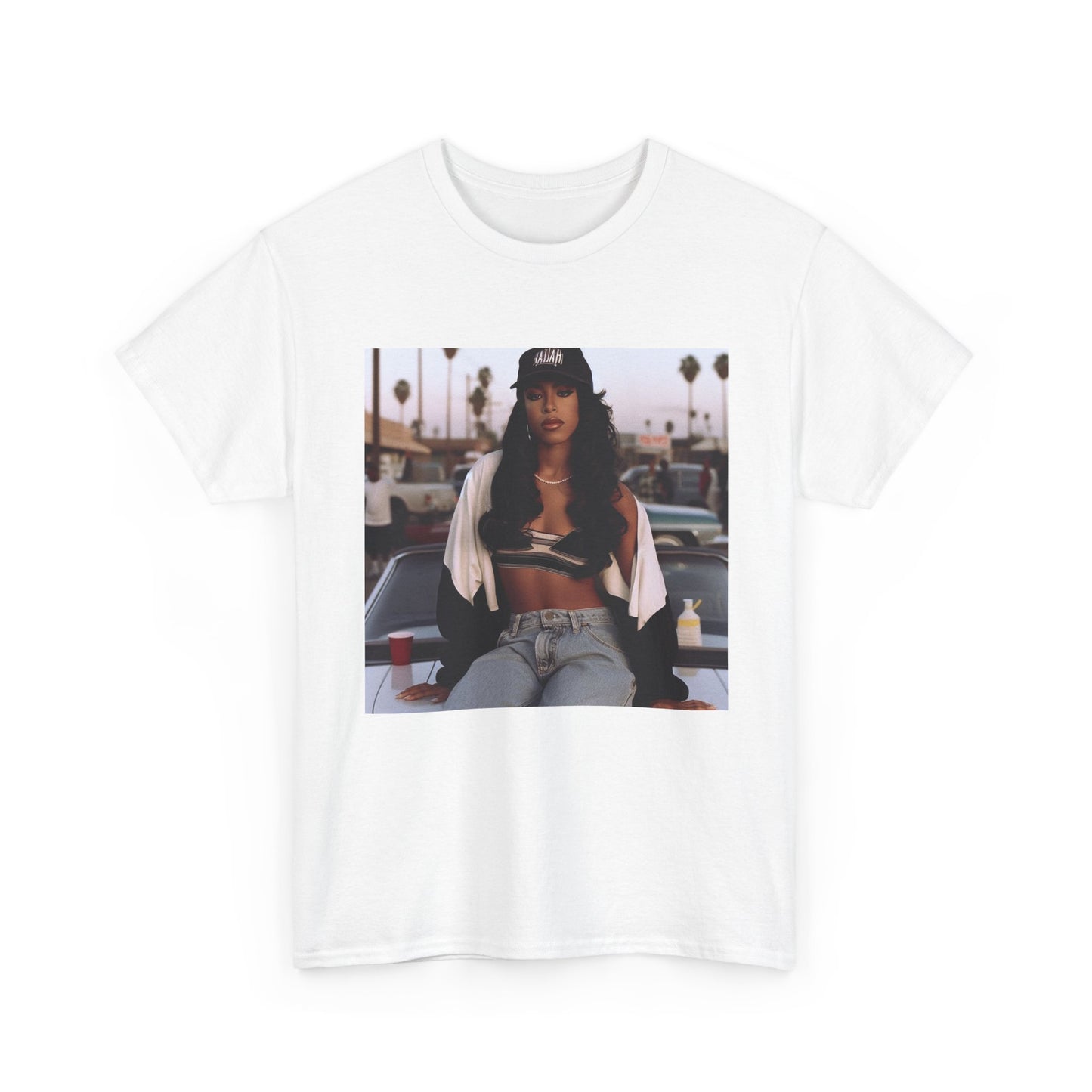 Aaliyah Tshirt Retro California Poster Vintage Hip Hop Unisex Heavy Cotton Tee
