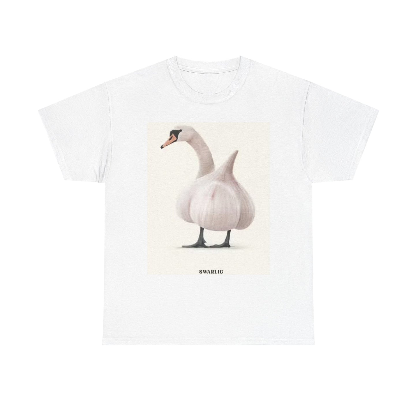 Funny Goose T Shirt Comedy Jokes Garlic Swan Unisex Heavy Cotton Tee