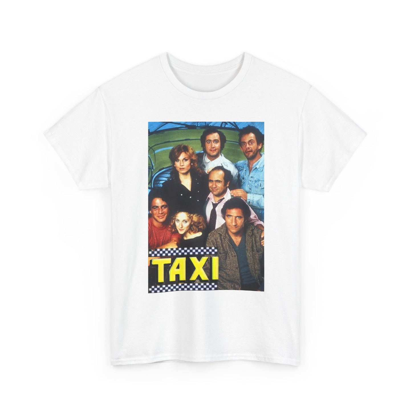 Taxi Graphic T Shirt Vintage Tv Show Comedy Retro Unisex Heavy Cotton Tee