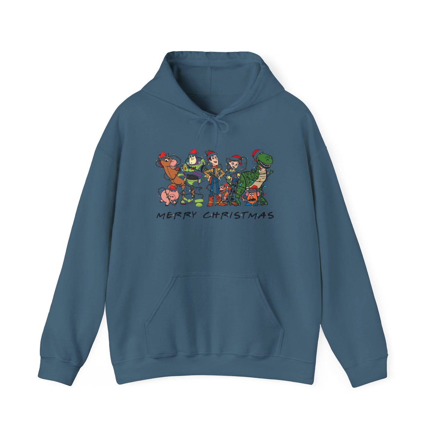 Merry Christmas Cartoons 90's Graphic Hoodie Unisex Heavy Hooded Sweatshirt