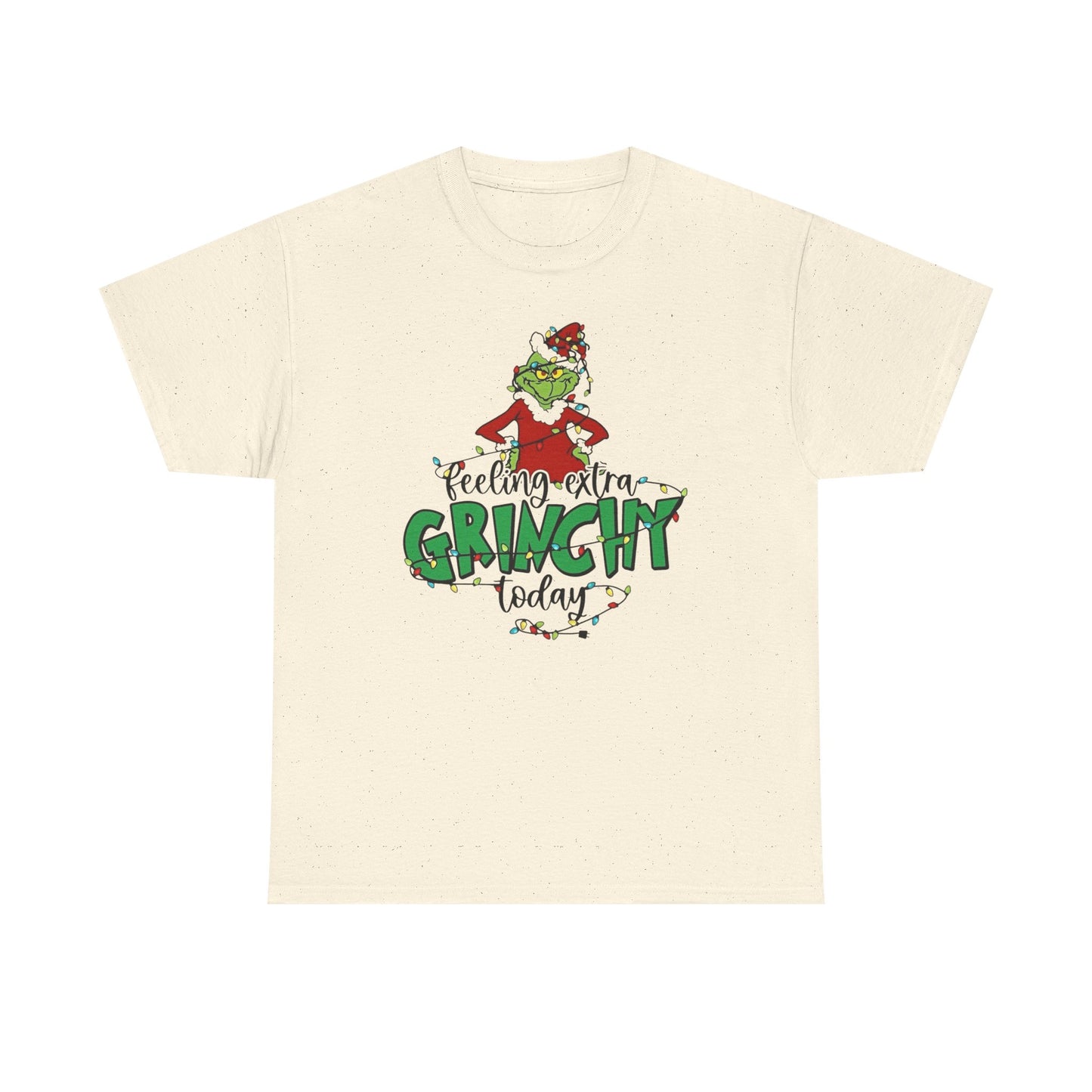 Feeling Extra Grinchy Christmas Graphic T Shirt Unisex NEW Heavy Cotton Tee
