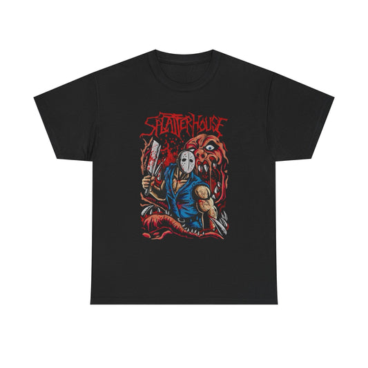 Splatterhouse Horror Graphic T Shirt Unisex Heavy Cotton Tee Gift