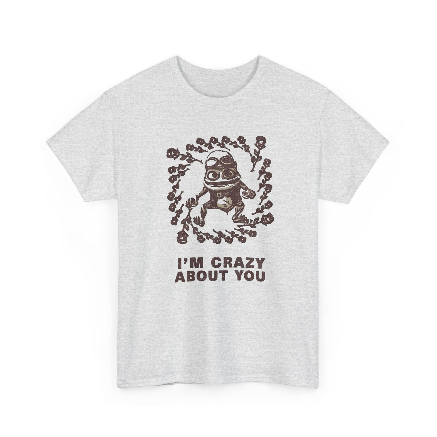 Crazy About You Frog Graphic T Shirt NEW ADULT Unisex Heavy Cotton Tee