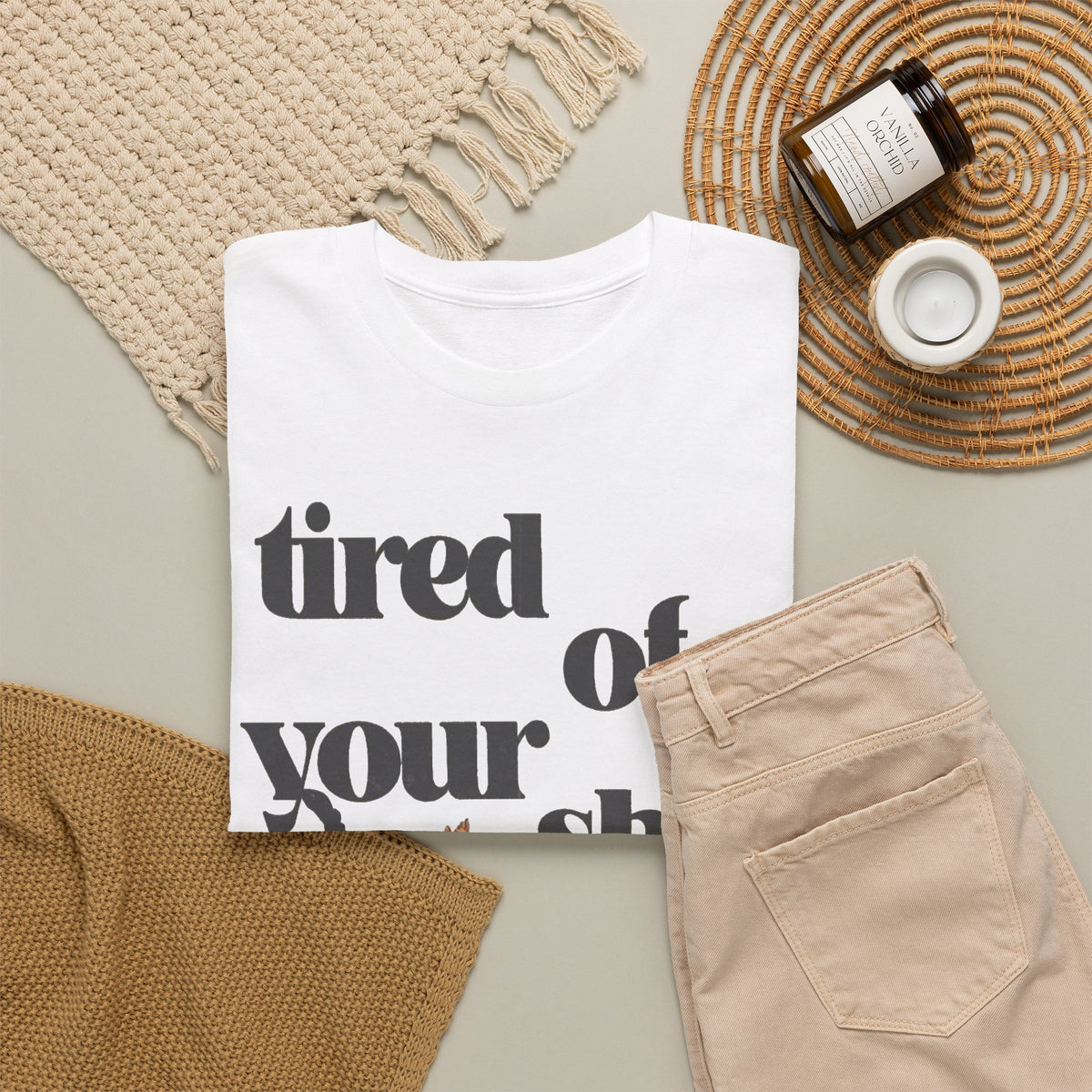 Tired of Your Mess Funny Graphic T-Shirt Men's Graphic Tee