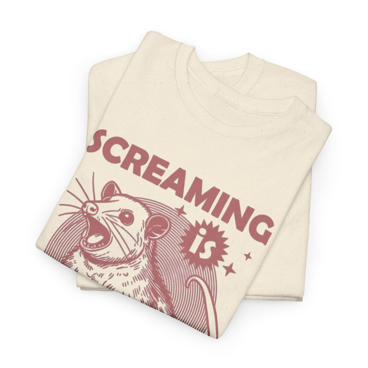 Screaming Self Care Rat T-Shirt Men's Graphic Tee