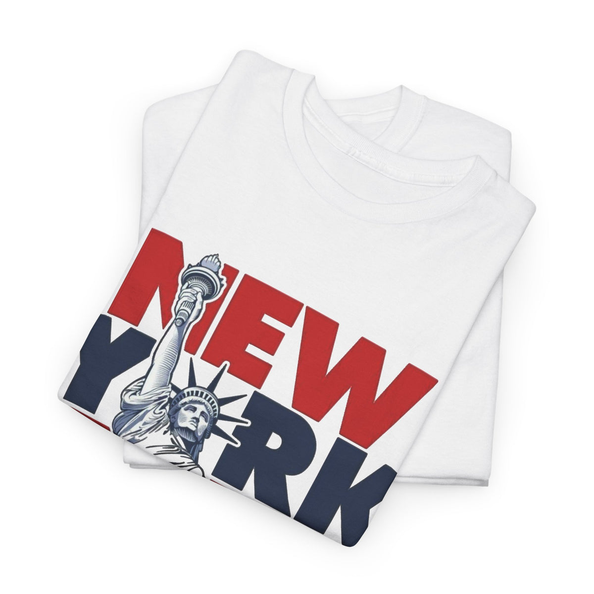 New York Statue Of Liberty Graphic T Shirt Men's Classic Heavy Cotton Tee
