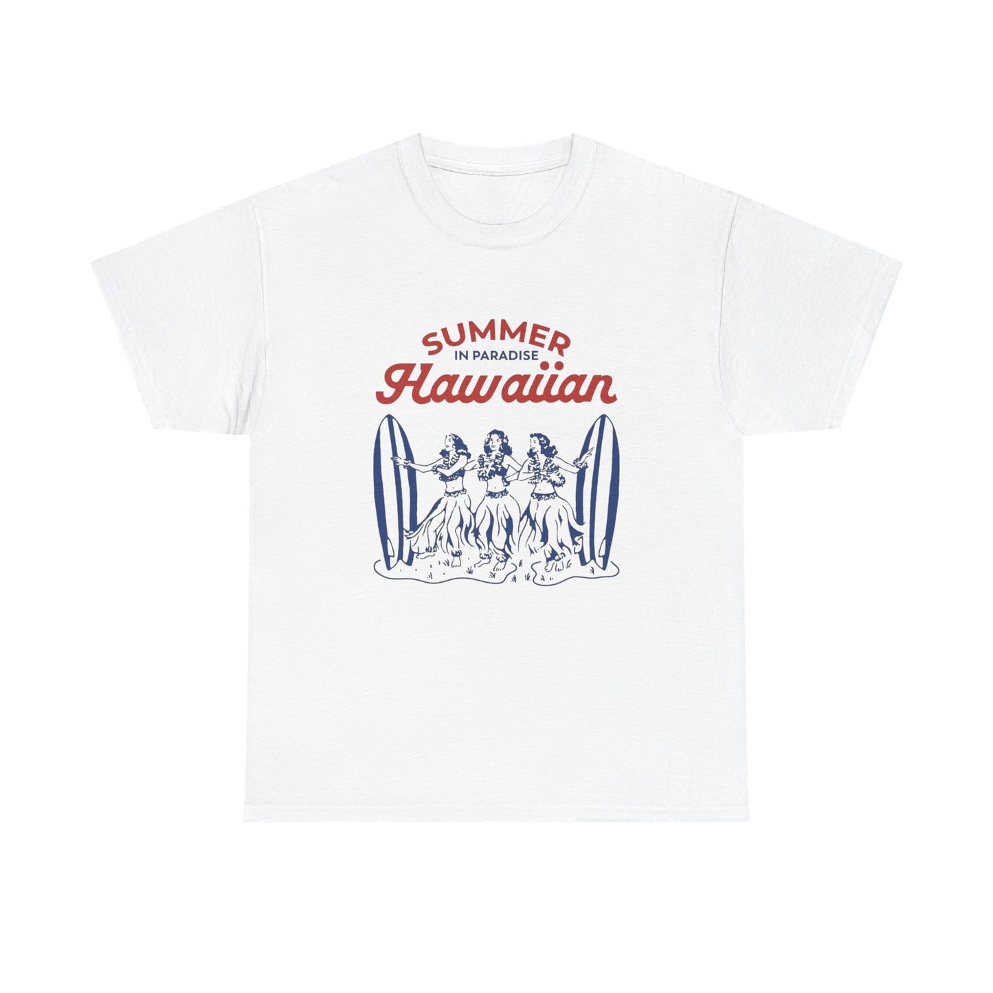 Summer In Hawaii Graphic T Shirt ADULT NEW Unisex Heavy Cotton Tee