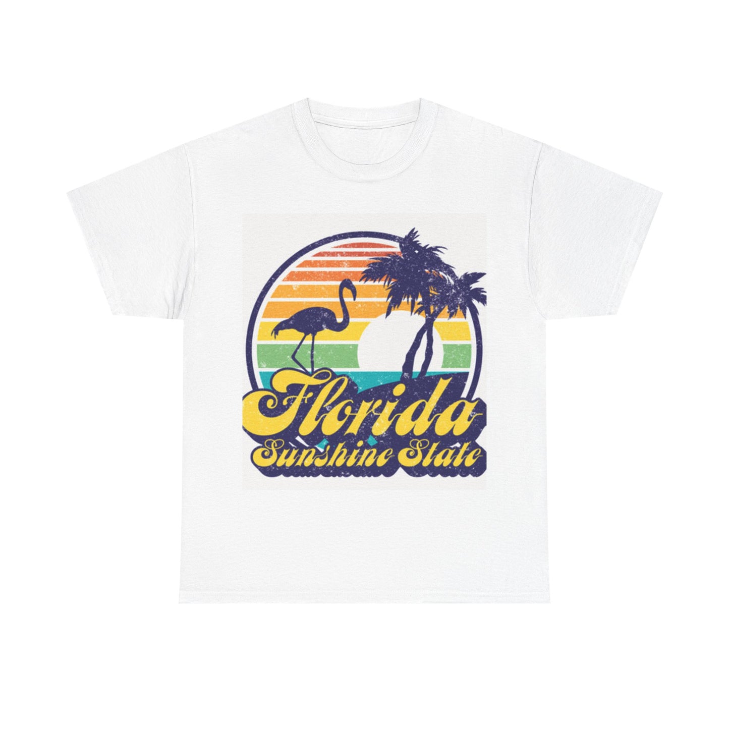 Florida Graphic Tshirt Summer Beach Miami Tampa Merch Unisex Heavy Cotton Tee 7