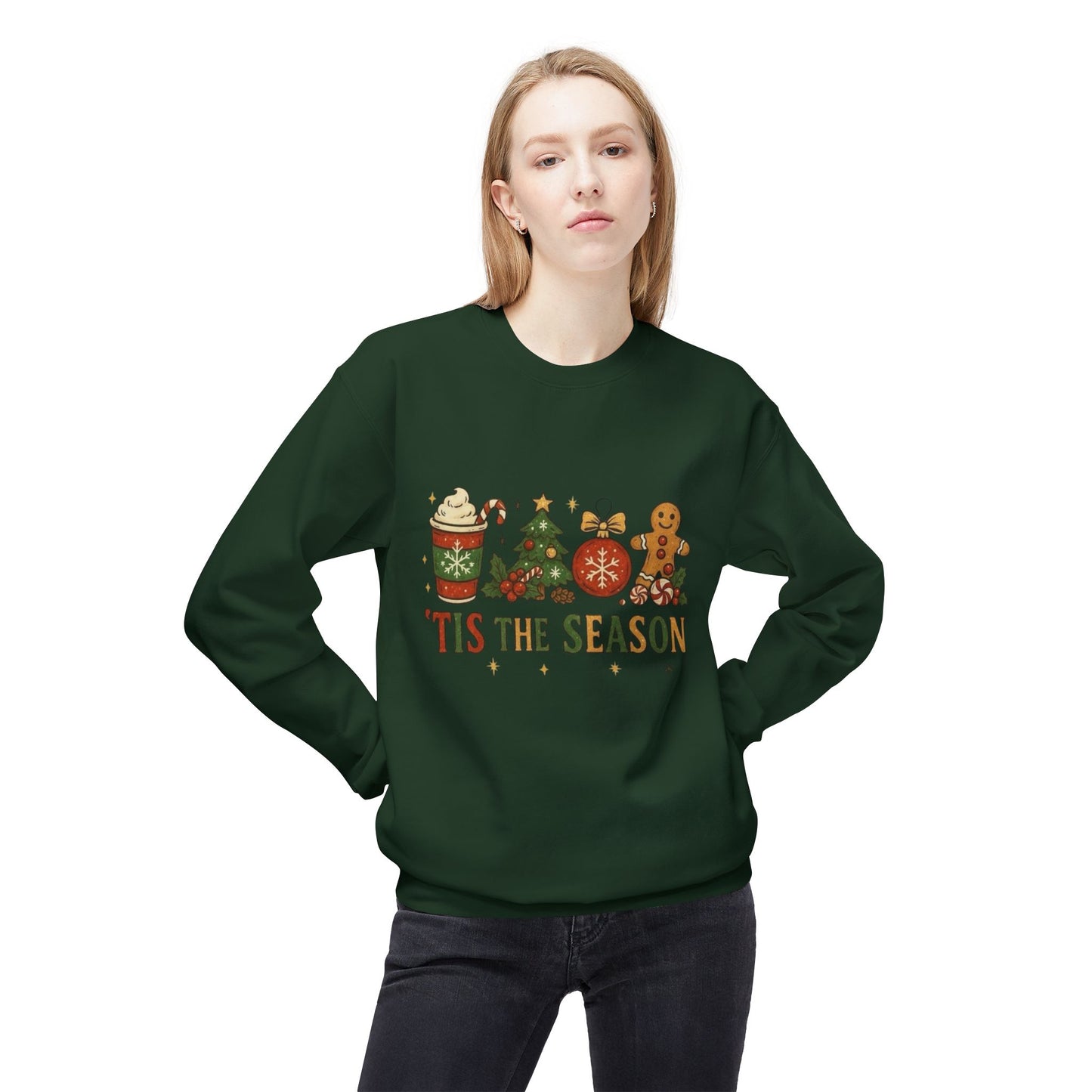 Tis The Season Christmas Sweater Holiday's NEW Unisex Fleece Crewneck Sweatshirt
