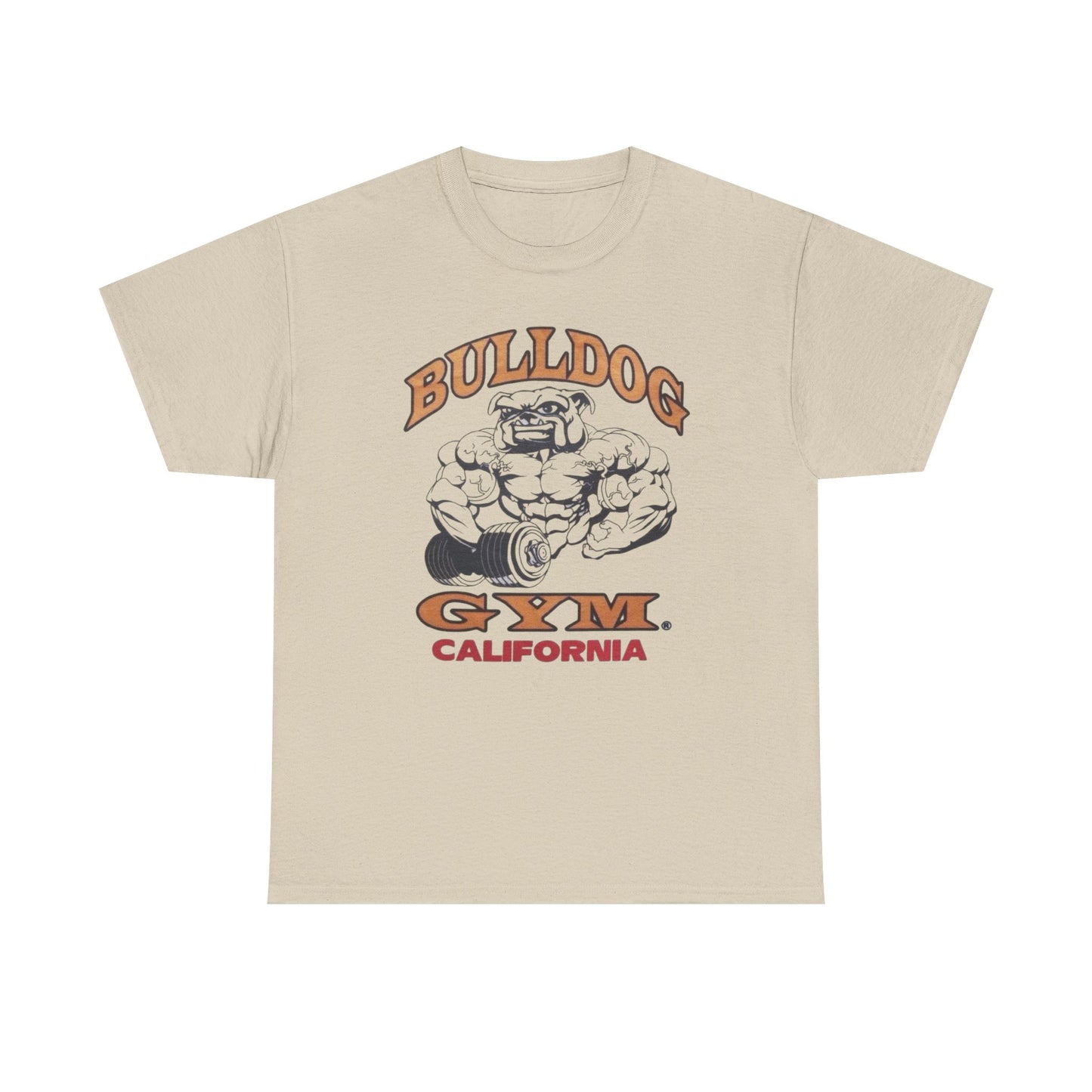 Bulldog Gym California Retro Graphic T Shirt Unisex Heavy Cotton Tee