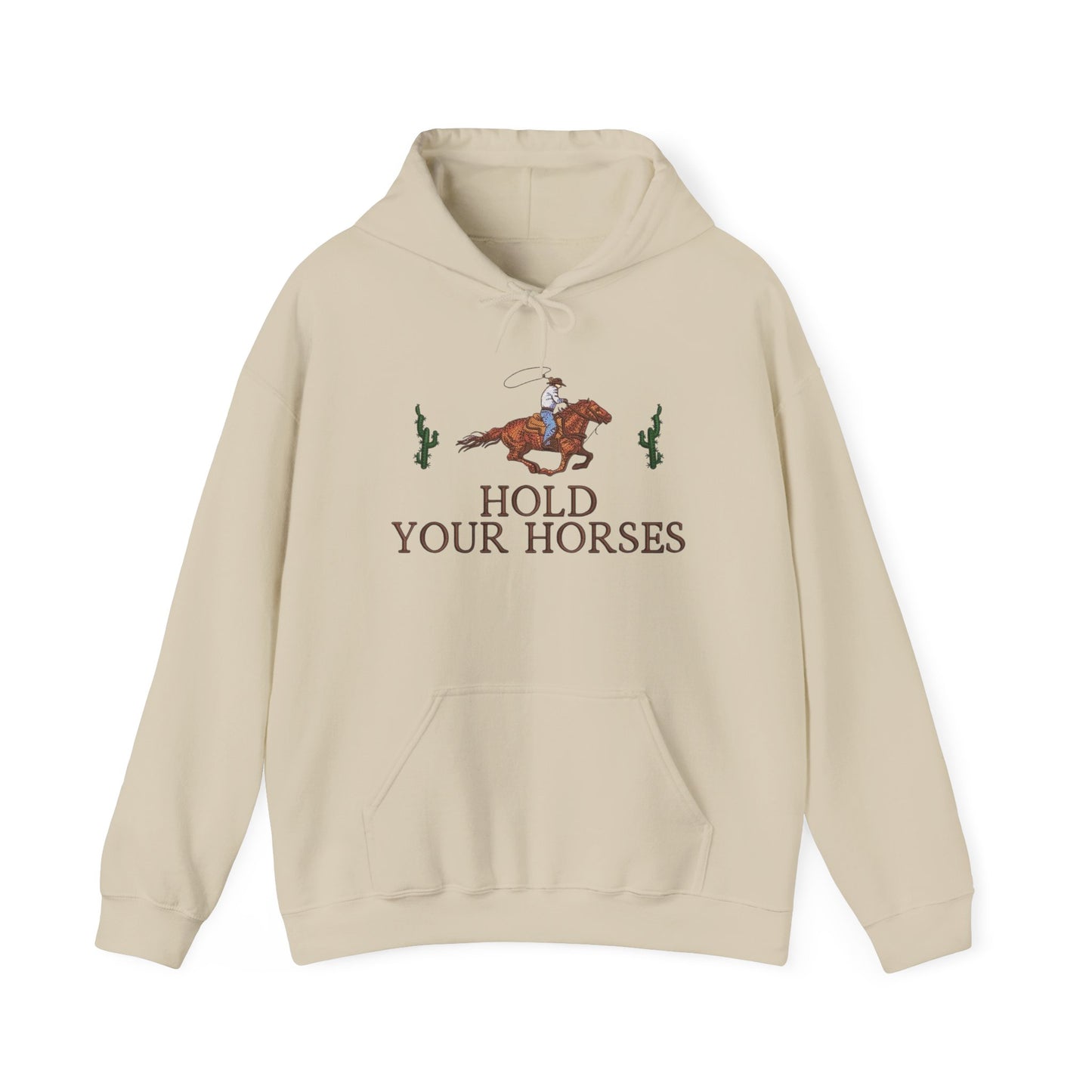 Hold Your Horses Graphic Hoodie Heavy Blend Sweatshirt NEW