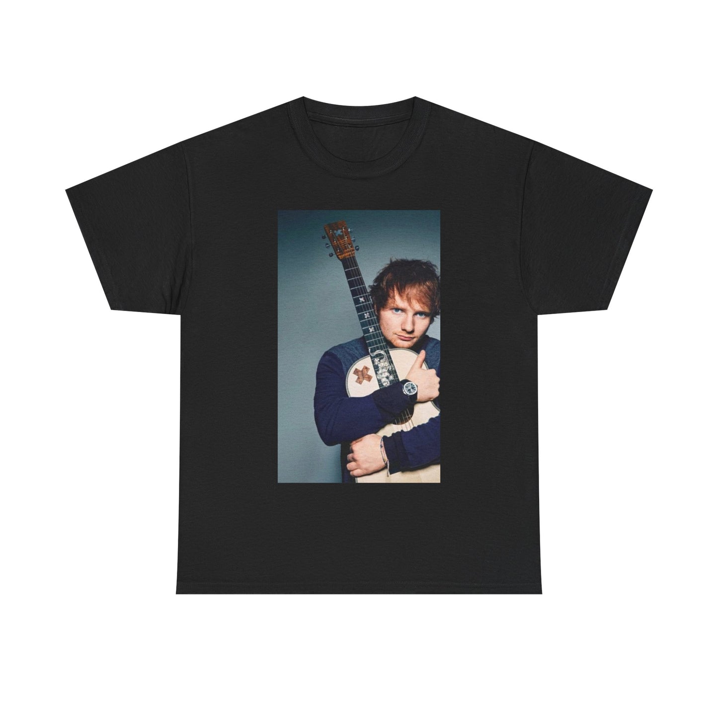 Ed Sheeran Tshirt Guitar Pop Uk London Graphic Music Unisex Heavy Cotton Tee