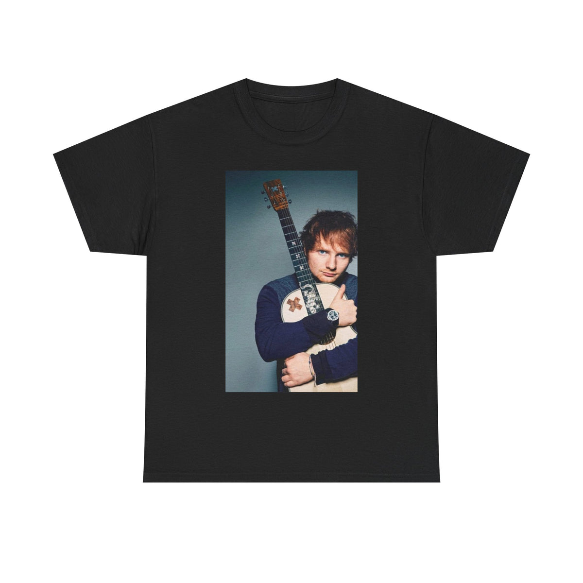 Ed Sheeran Tshirt Guitar Pop Uk London Graphic Music Unisex Heavy Cotton Tee