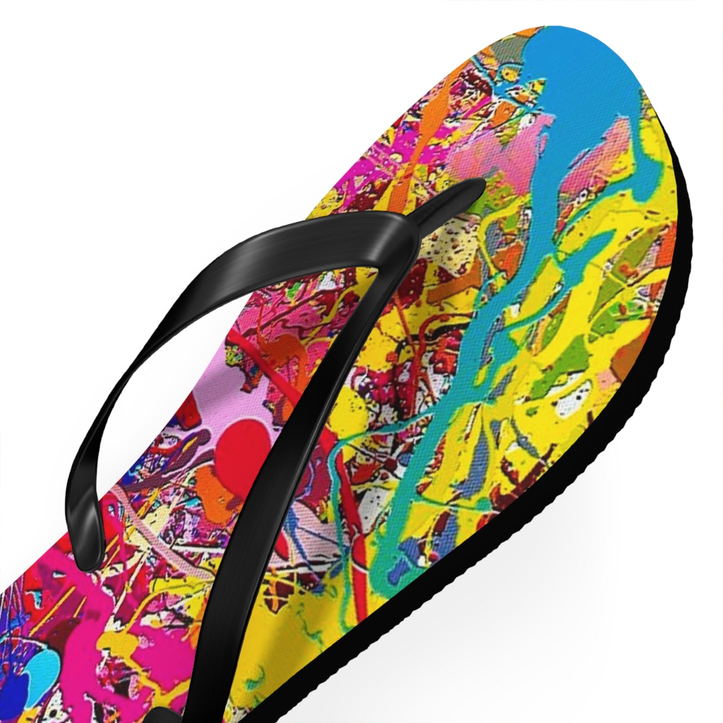 Paint Splatter Mix Flip Flops, Sandals Slides, Summer Footwear, Brand New