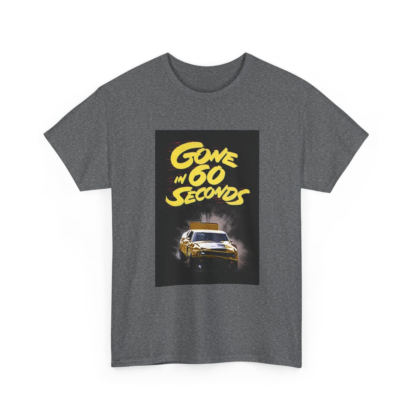 Gone in 60 Seconds Tshirt Vintage Ford Mustang Retro Poster Unisex Heavy Cotton