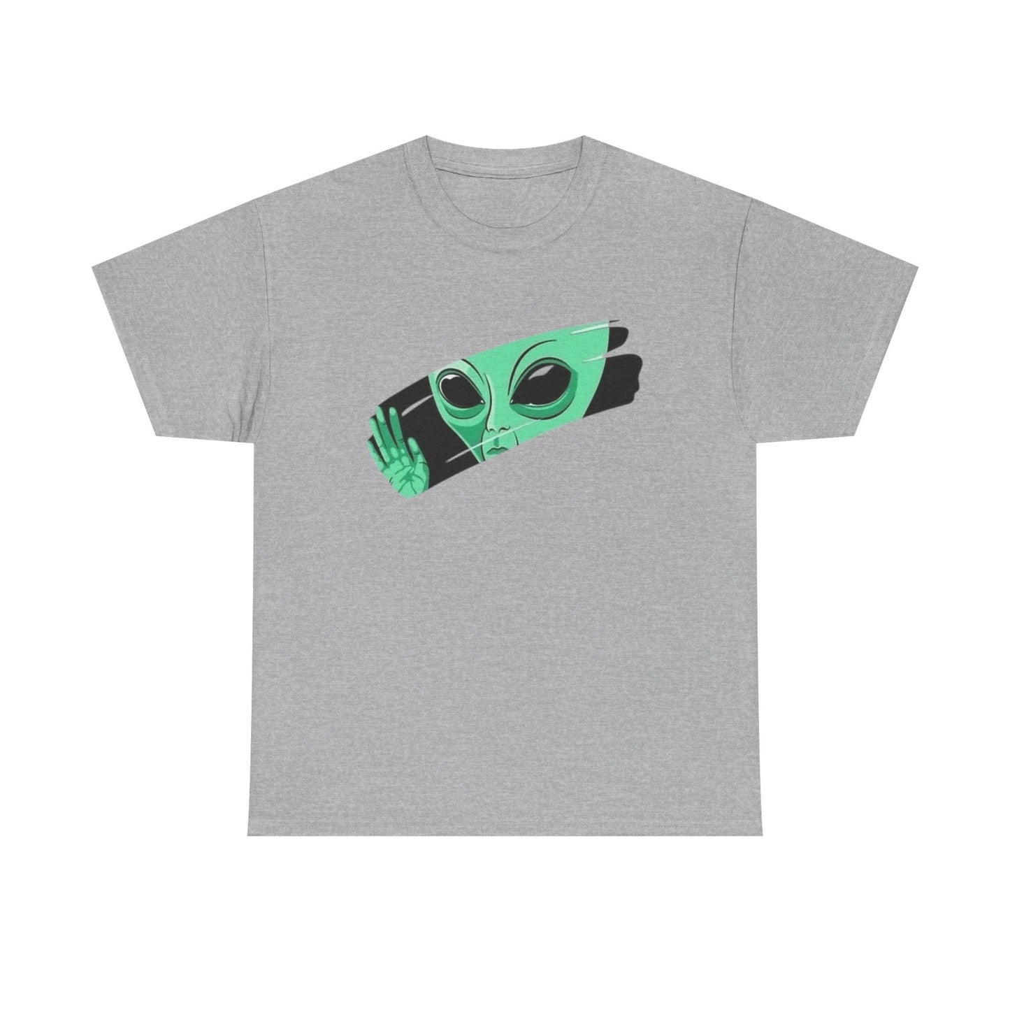 Aliens Watching Us Graphic T Shirt Men's Heavy Cotton Tee