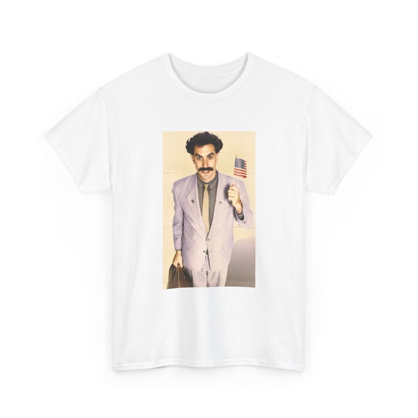 Borat Comes to America Tshirt Funny Comedy Movie Unisex Heavy Cotton Tee