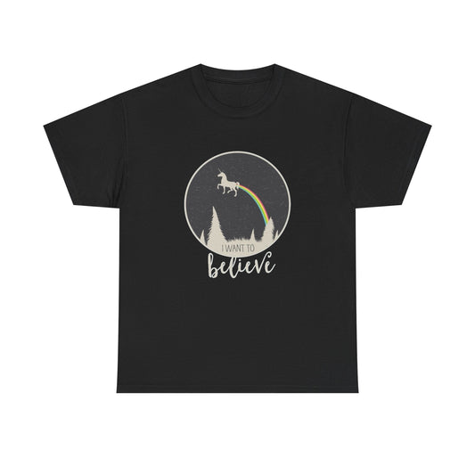 I Want To Believe Graphic T Shirt NEW Unisex Heavy Cotton Tee