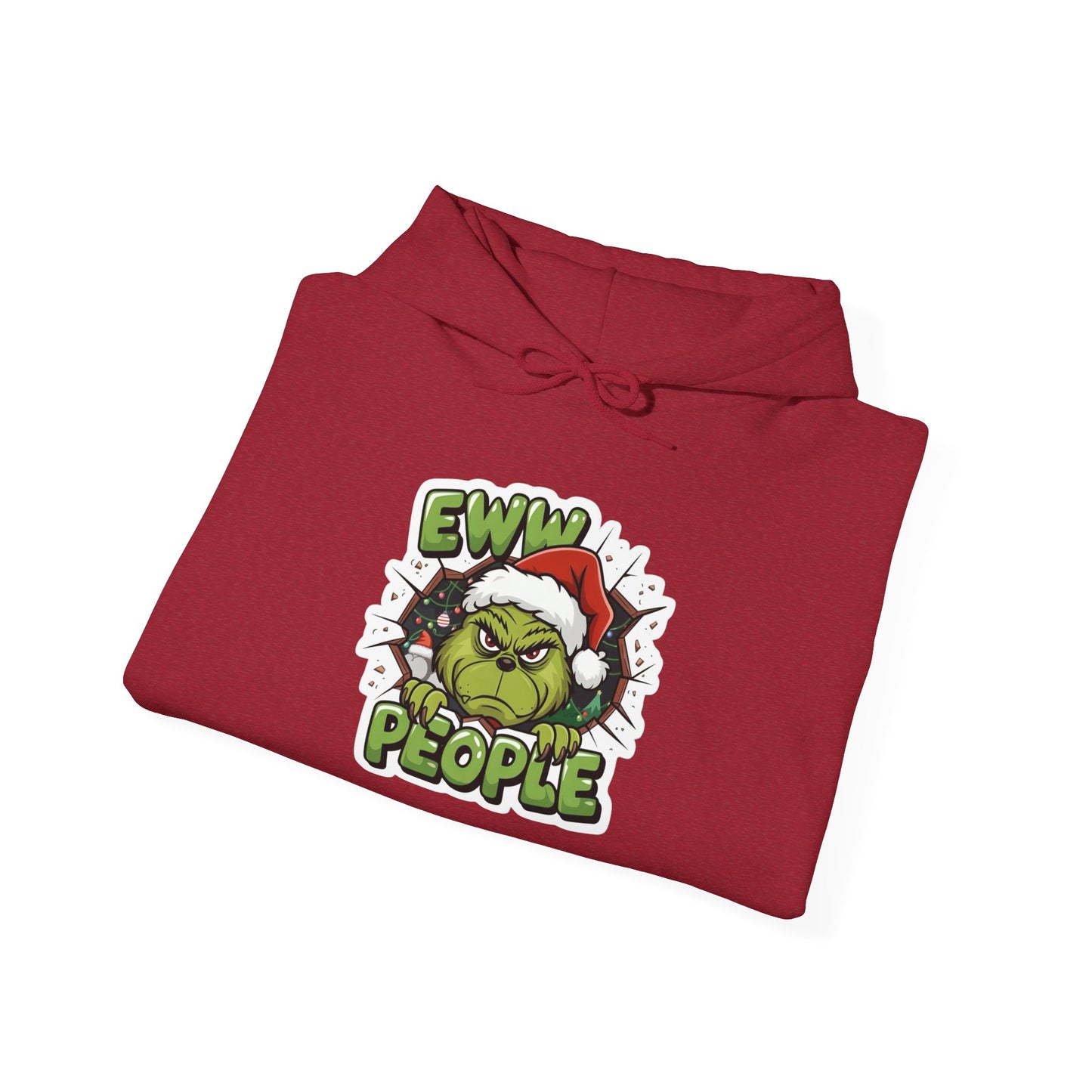 Eww People Grinch Christmas Graphic Hoodie Unisex Heavy Blend™ Hooded Sweatshirt